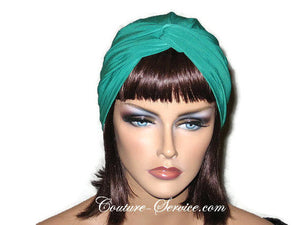 Handmade Green Twist Turban, Money - Couture Service  - 1