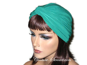 Handmade Green Twist Turban, Money - Couture Service  - 2