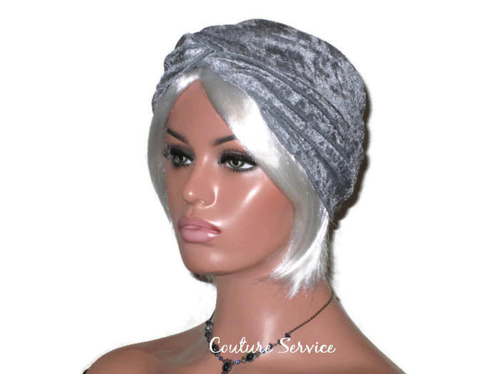 Handmade Silver Twist Turban, Velour - Couture Service  - 1