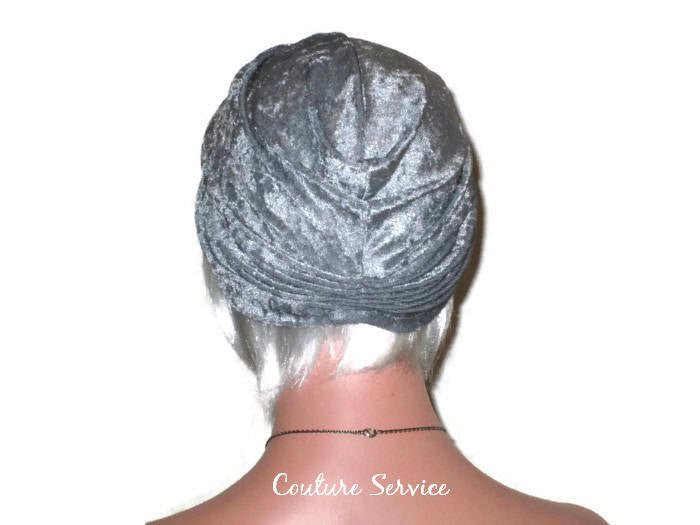 Handmade Silver Twist Turban, Velour - Couture Service  - 4