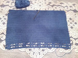 Handmade Crocheted Bamboo Lace Tank Top, Blue - Couture Service  - 4