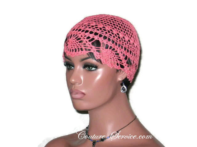 Handmade Coral Pineapple Lace Cloche - Couture Service  - 1