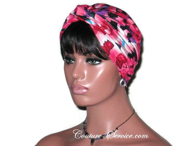 Handmade Pink Twist Turban, Abstract, Rayon - Couture Service  - 1