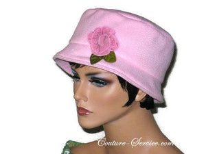 Handmade  Lined Fleece Bucket Hat, Soft Pink - Couture Service  - 1
