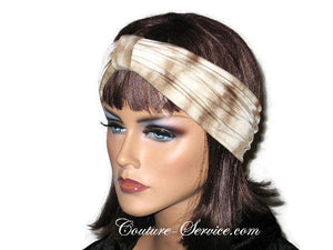 Handmade Tan Knot Headband Turban,Tie Dye - Couture Service  - 1