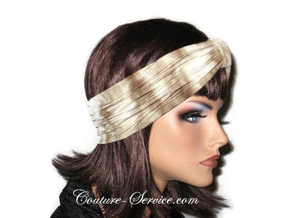 Handmade Tan Knot Headband Turban,Tie Dye - Couture Service  - 3