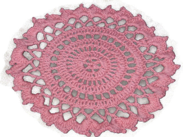 Handmade Decorative Coral Crocheted Cotton Doily - Couture Service  - 2