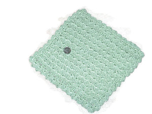 Handmade Decorative Crocheted Cotton Dishcloth Set, Green - Couture Service  - 2
