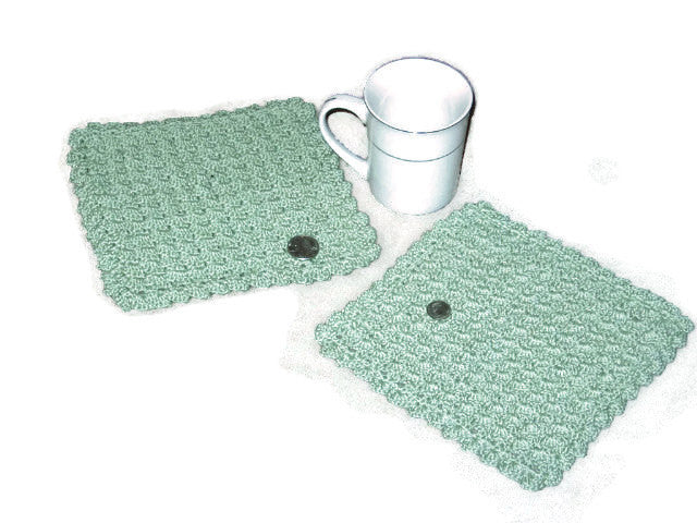 Handmade Decorative Crocheted Cotton Dishcloth Set, Green - Couture Service  - 5