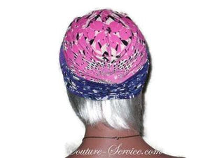 Handmade Pink Twist Turban, Abstract, Purple - Couture Service  - 3