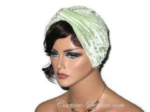 Handmade Green Turban, Velour - Couture Service  - 2