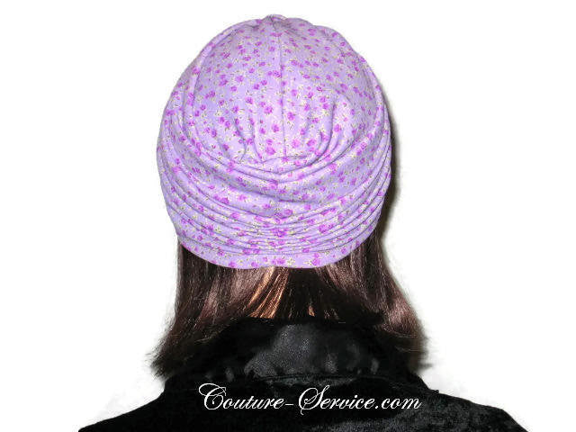Handmade Purple Twist Turban, Floral, Lavender - Couture Service  - 3