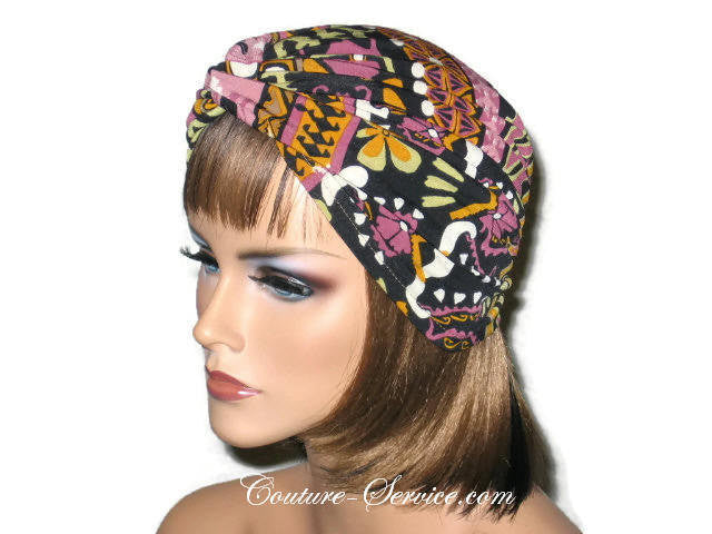 Handmade Gold Twist Turban, Abstract, Brick - Couture Service  - 2