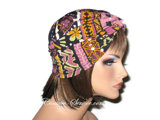 Handmade Gold Twist Turban, Abstract, Brick - Couture Service  - 4