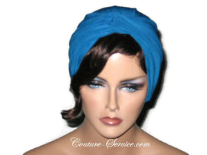 Handmade Blue Twist Turban Teal - Couture Service  - 1
