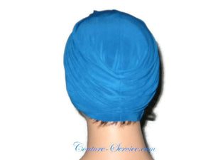 Handmade Blue Twist Turban Teal - Couture Service  - 3