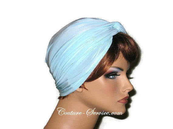 Handmade Blue Twist Turban, Powder - Couture Service  - 2