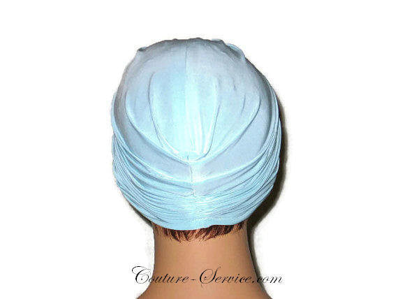 Handmade Blue Twist Turban, Powder - Couture Service  - 3