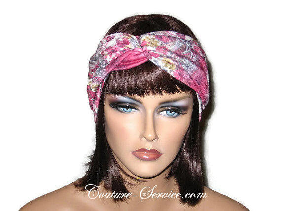 Handmade Red Bandeau Headband Turban, Rayon Paisley - Couture Service  - 1