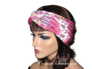 Handmade Red Bandeau Headband Turban, Rayon Paisley - Couture Service  - 2