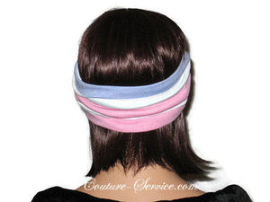 Handmade Pastel Bandeau Headband Turban, Striped - Couture Service  - 4