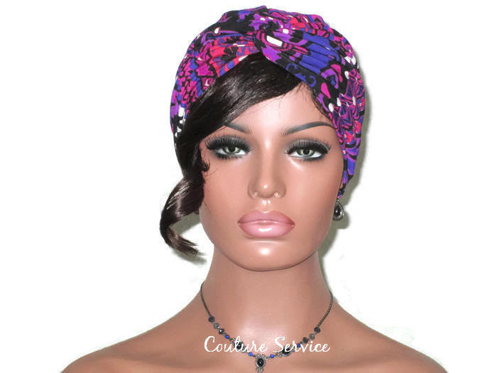 Handmade Purple Twist Turban, Abstract - Couture Service  - 2