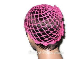 Handmade Scalloped Edge Lace Demi Cloche, Pink - Couture Service  - 3