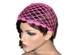 Handmade Scalloped Edge Lace Demi Cloche, Pink - Couture Service  - 4