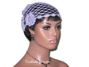 Handmade Scalloped Edge Lace Demi Cloche, Lavender - Couture Service  - 3