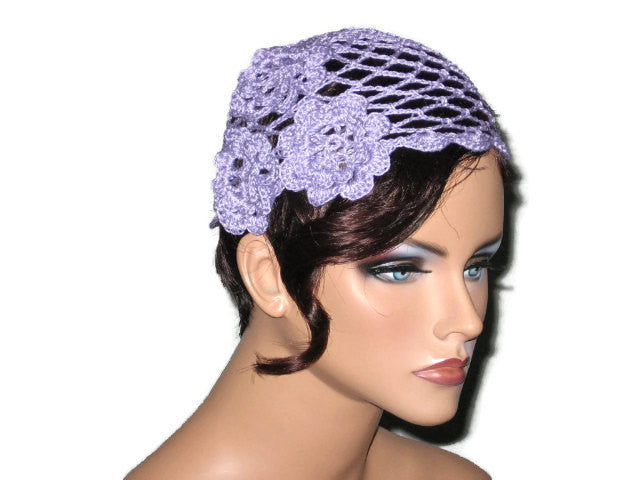 Handmade Scalloped Edge Lace Demi Cloche, Lavender - Couture Service  - 2