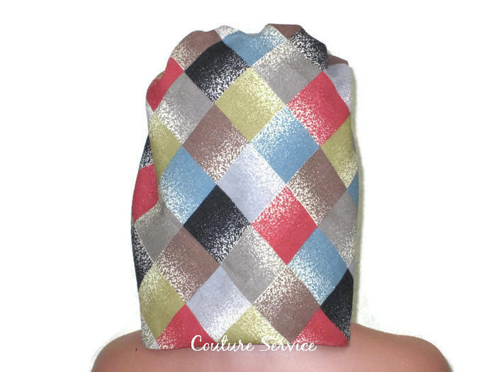 Handmade Lined Scarf Hat, Plaid - Couture Service  - 4