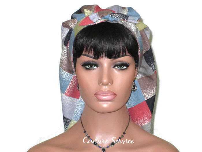 Handmade Lined Scarf Hat, Plaid - Couture Service  - 2