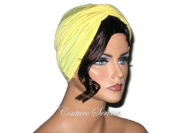 Handmade Yellow Twist Turban, Lemon - Couture Service  - 2