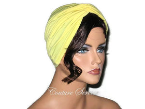 Handmade Yellow Twist Turban, Lemon - Couture Service  - 2