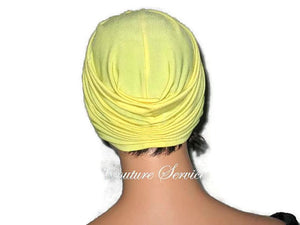 Handmade Yellow Twist Turban, Lemon - Couture Service  - 3
