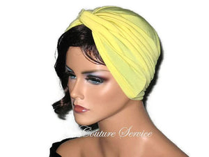 Handmade Yellow Twist Turban, Lemon - Couture Service  - 4
