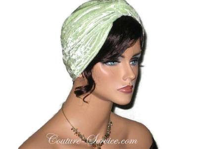 Handmade Green Turban, Velour - Couture Service  - 4