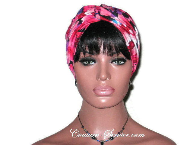 Handmade Pink Twist Turban, Abstract, Rayon - Couture Service  - 2