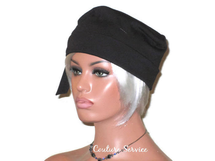 Handmade Black Turban Hat, Self Lined, Rayon, Side Looped - Couture Service  - 3