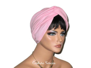 Handmade Pink Twist Turban, Cotton Gauze - Couture Service  - 3
