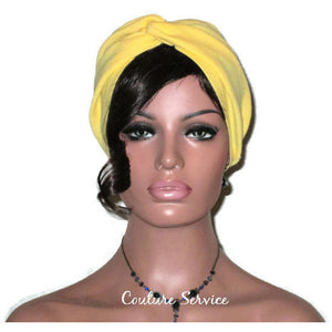 Handmade Yellow Twist Turban, Cotton Gauze - Couture Service  - 2