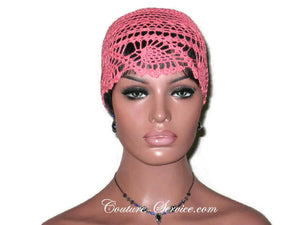 Handmade Coral Pineapple Lace Cloche - Couture Service  - 2