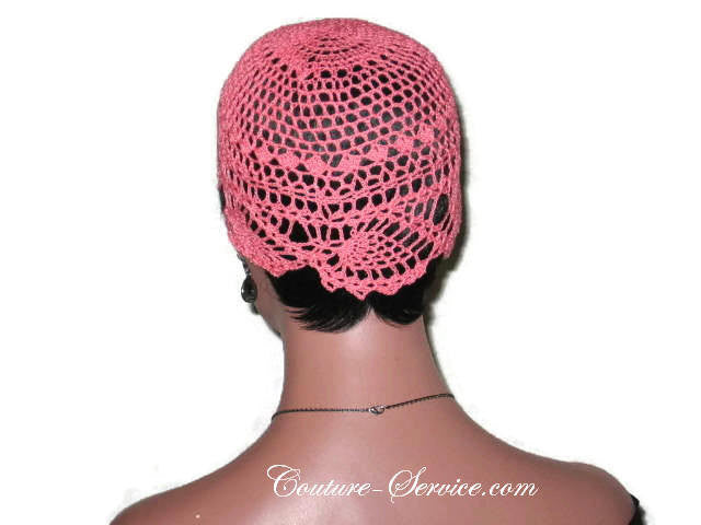 Handmade Coral Pineapple Lace Cloche - Couture Service  - 4