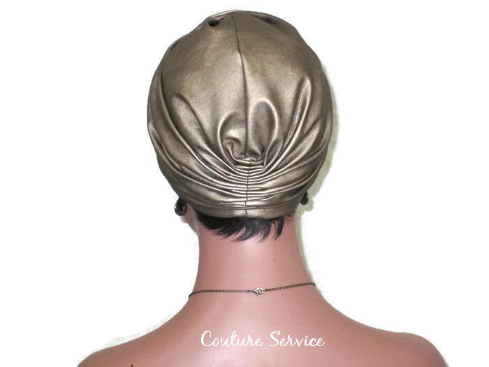 Handmade Leather Turban, Gold Metallic - Couture Service  - 4