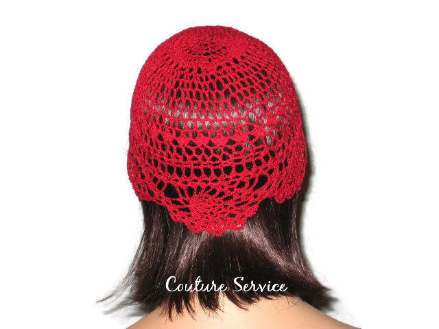 Handmade Red Pineapple Lace Cloche - Couture Service  - 3