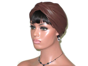 Handmade Leather Turban, Brown - Couture Service  - 1