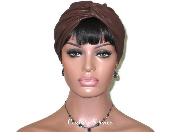 Handmade Leather Turban, Brown - Couture Service  - 2