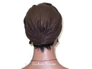 Handmade Leather Turban, Brown - Couture Service  - 4