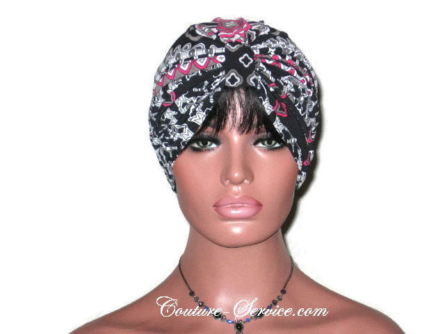 Handmade Black Turban, Double Knot, Abstract - Couture Service  - 2