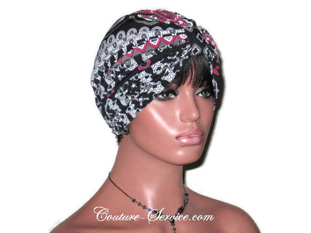 Handmade Black Turban, Double Knot, Abstract - Couture Service  - 3